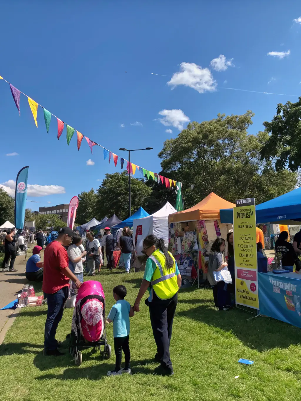 A community event hosted by LEYNHAC-MOTO-QUAD, featuring families and local residents enjoying various activities, highlighting the organization's role in strengthening community ties.